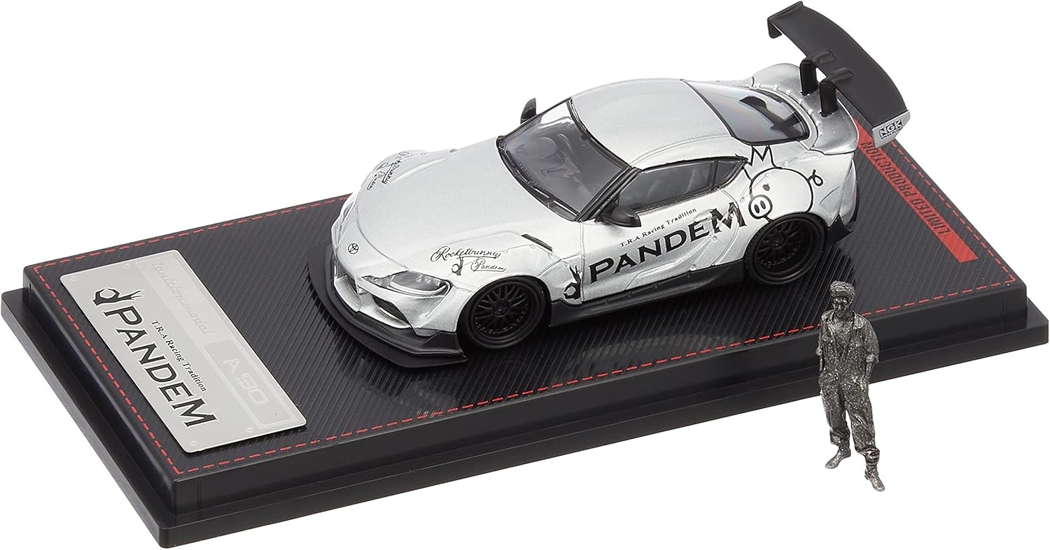 модель зажигания 1/64 PANDEM Supra (A90) серебристого цвета от Mr.Miura