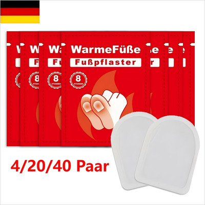 40 PAAR Fußwärmer Pads Zehenwärmer Fußheizung Fuß Thermopad 8h EXTRA WARM NEU