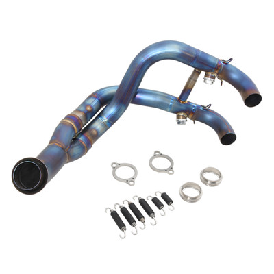 For Duke 790 890 2020-2025 Blue Header Link Pipe Exhaust Titanium Alloy Modified
