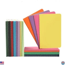 Bulk 24-Pack A6 Mini Notebooks - College Ruled Pocket Journals, 60 Thick Pages