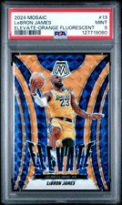 2024 Panini Mosaic Elevate LeBron James #13 PSA 9 Orange Fluorescent Prizm /25