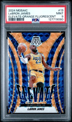 2024 Panini Mosaic Elevate LeBron James #13 PSA 9 Orange 