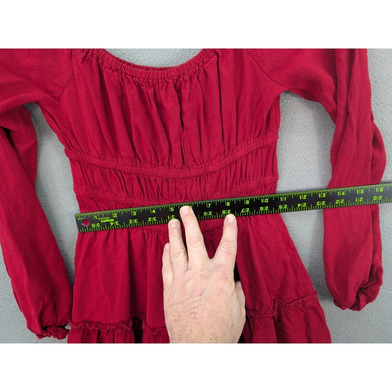 Abito Altar'd State manica lunga a strati con volant San Valentino babydoll donna taglia XS