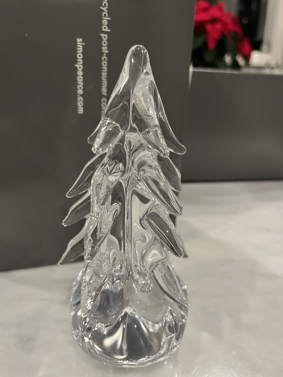 Simon Pearce 5 Sided Evergreen. 6”. New