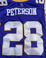 Camiseta deportiva juvenil Minnesota Vikings Reebok 12-14 M cosida Adrian Peterson #28 NFL