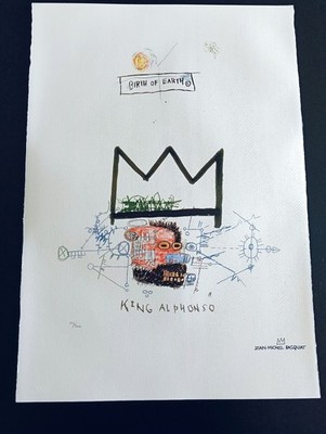 JEAN MICHEL BASQUIAT Nummeriertes Litho Poster 19,5x27,5 POP ART König Alphonso