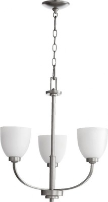 Reyes - 3 Light Chandelier in Quorum Home Collection style - 22 inches wide by