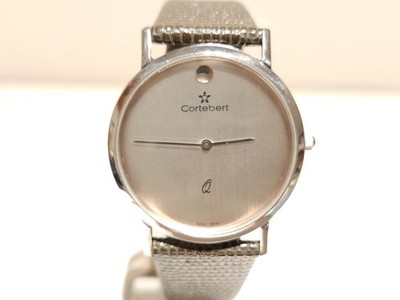 VINTAGE ELEGANT ST.STEEL 32mm SWISS QUARTZ MEN'S LADIES WATCH ''CORTEBERT'' Q