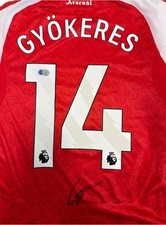 VIKTOR GYOKERES SIGNED ARSENAL SHIRT HOME 2025/26 EXACT PHOTO PROOF