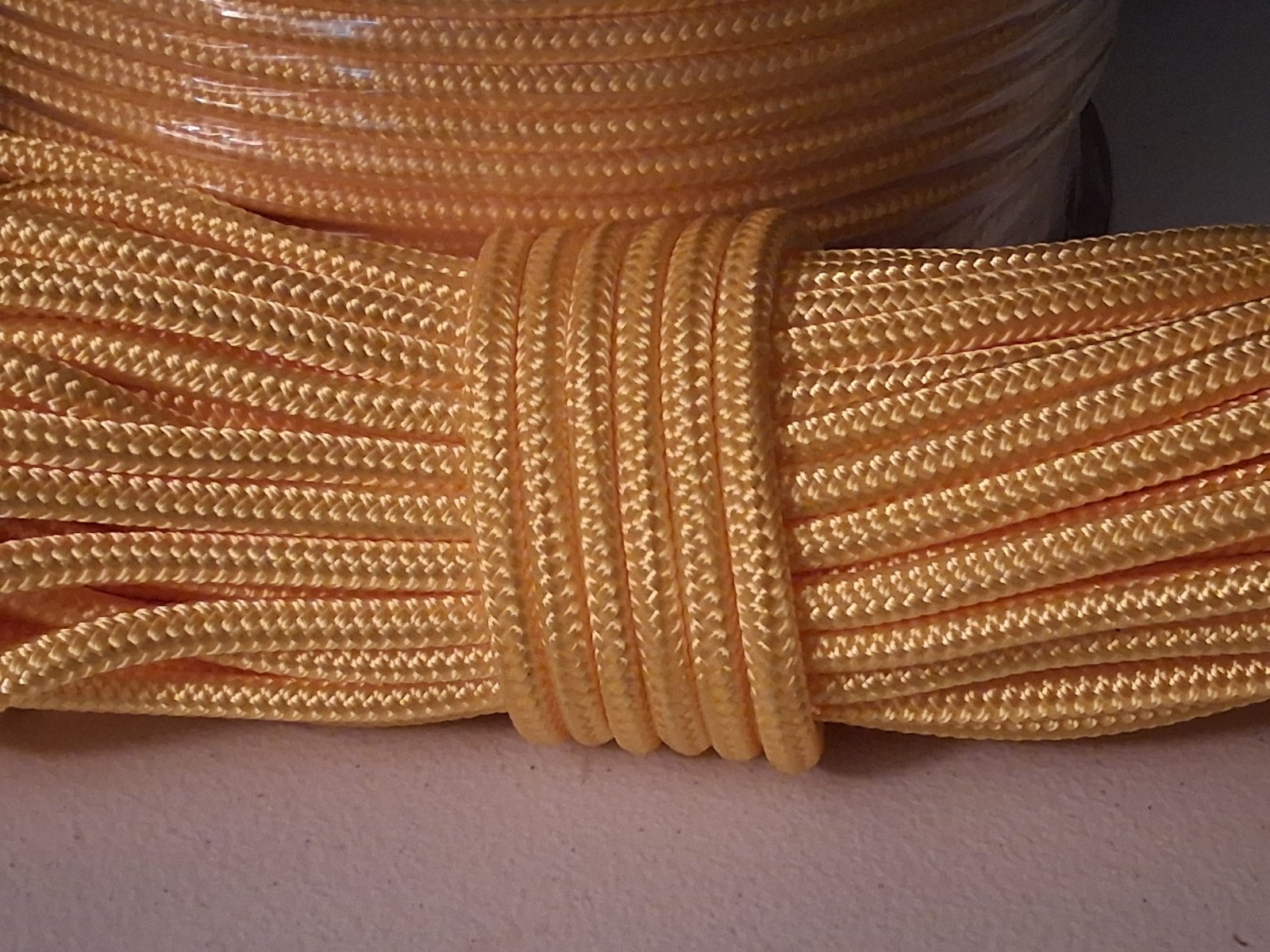 1/4 x 100 ft Premium Double Braid- Yacht braid Rope Hank. Yellow. | eBay