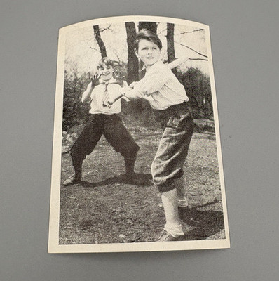 Vintage photo Boys Playing Baseball Knickers Button-down Shirt Early 1900s Bat