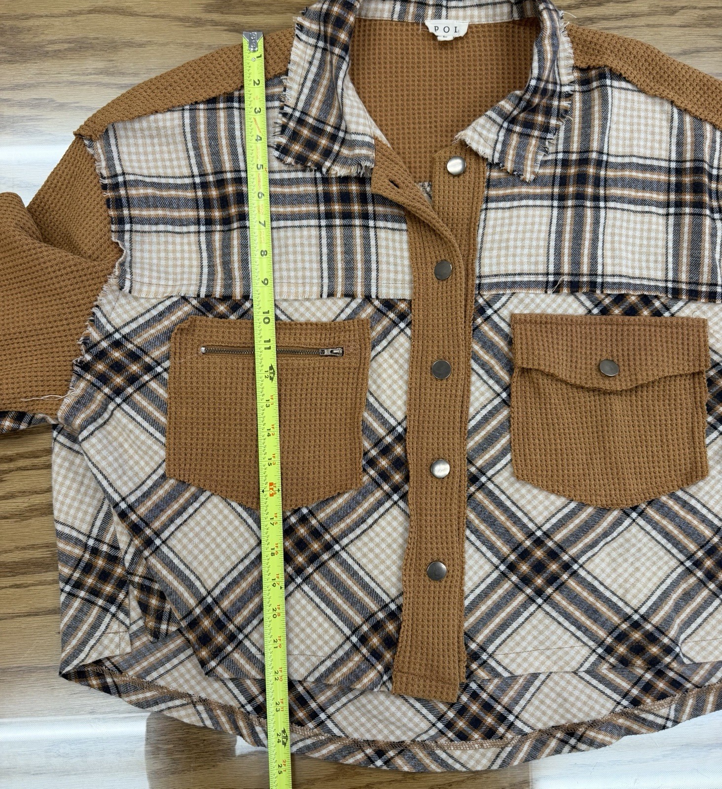 POL Oversize Boho Patchwork Button Up Shirt Hippi… - image 4