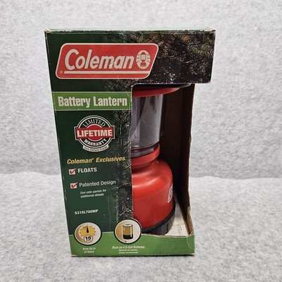 NOS Vintage Coleman Floating Battery Lantern 5310L700MP Red 4 D-Cell NIB