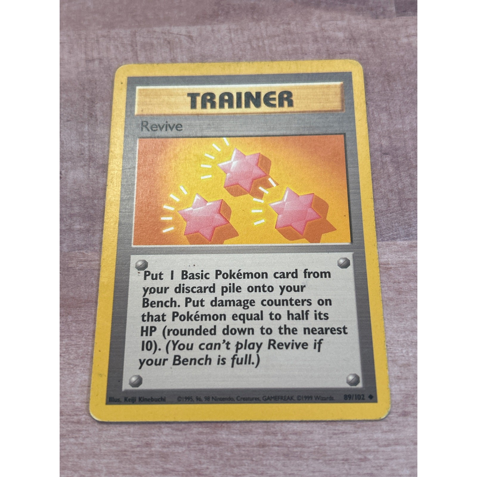 Revive 89/102 Pokemon Base Set Uncommon Moderately Played Card (MP)
