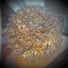 LED Aluminium Lichtkugel Kugelleuchte Leuchtkugel Drahtkugel 30 cm