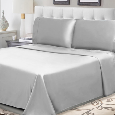 300 Thread Count Cotton Percale Sheet Set, Silky-Soft, Cooling Sheets, Bedding B