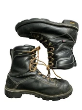DANNER QUARRY 8" Black AT 14546 Black Work Boots Mens 12 D Vibram Goretex