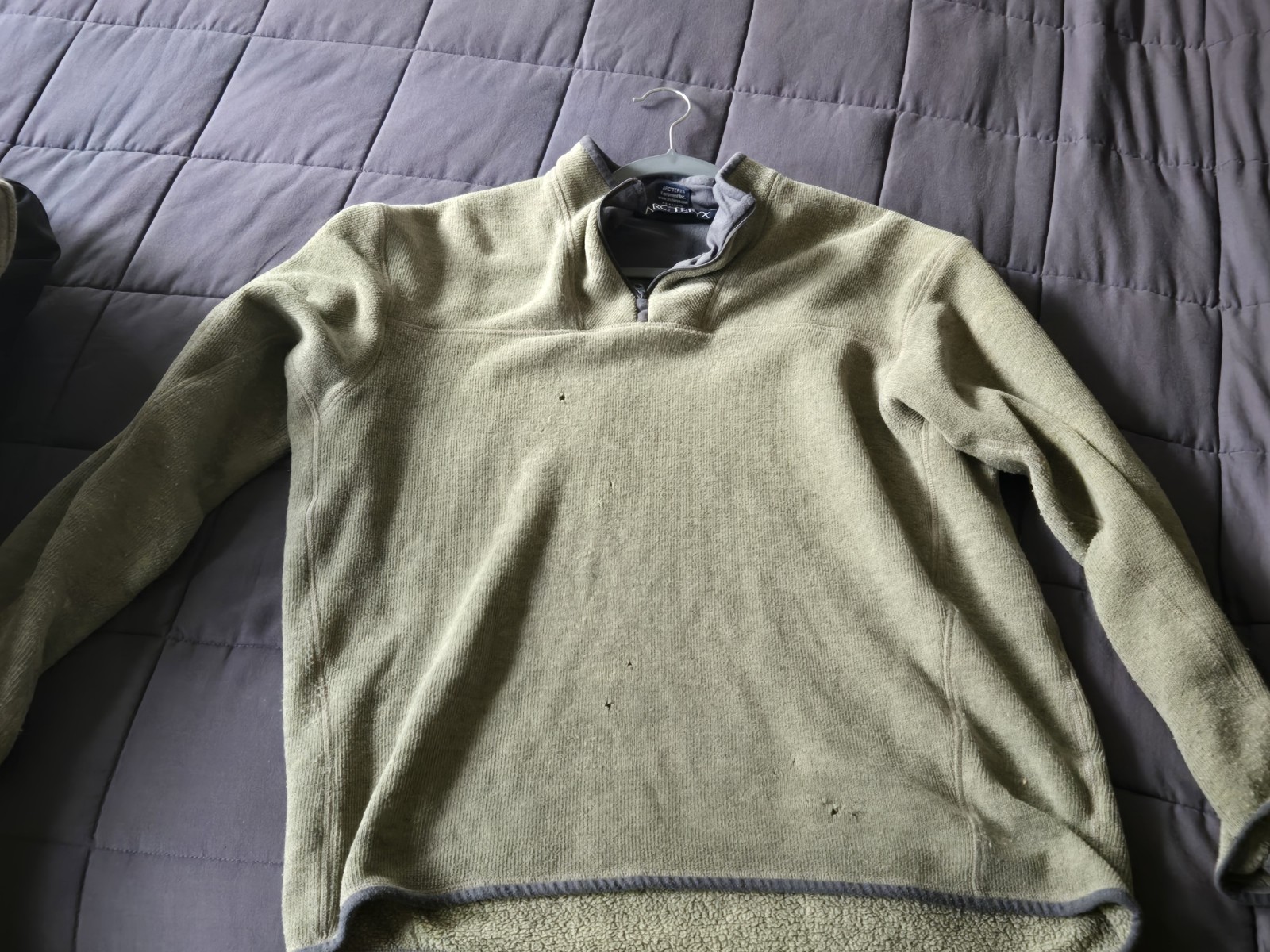 ARC'TERYX Arcteryx Covert Cardigan Uomo Arancione 1 4 Zip Polartec Pullover in Pile Large