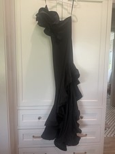 Windsor Black Asymmetrical One Shoulder Formal Gown Size Small Prom Dress