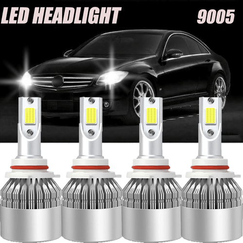 4X 9005 HB3 6000K COB LED Headlight Kit Bulbs 100W 40000LM White Beam Lamp Bulb - Picture 1 of 16