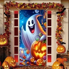 Halloween Door Cover Pumpkins Ghost Decorations for Home Decor Packing List:1