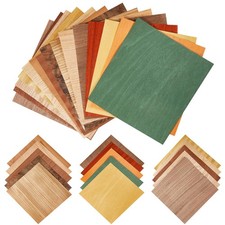 30 PCS 7.9x7.9 Inch Wood Veneer Sheets Variety Pack Square Marquetry Inlay