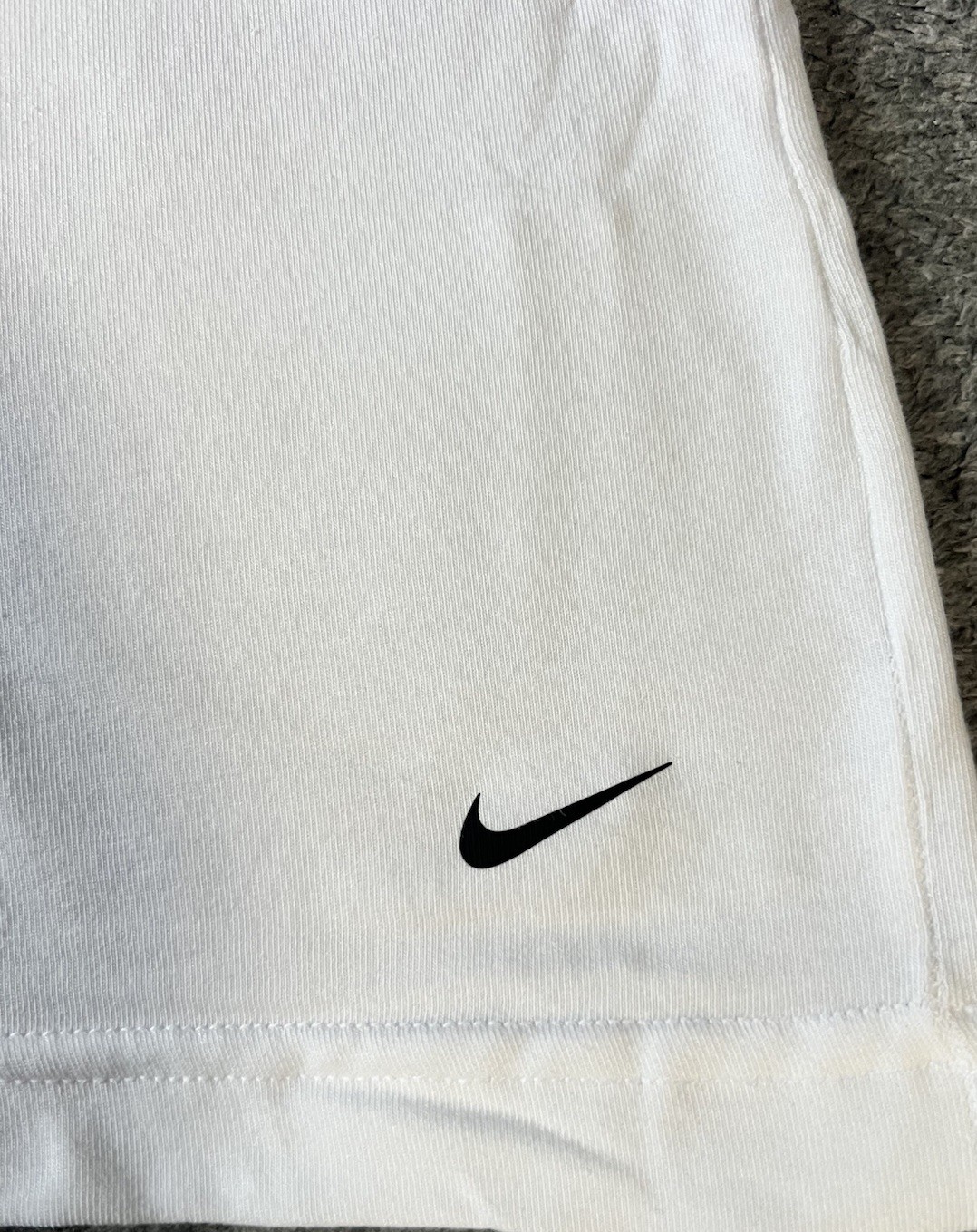 Nike Men's  V-NECK T Shirt Slim Cotton Stretch Fit Plain White thumbnail 2