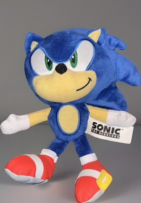 #ad 2018 Sonic The Hedgehog Sonic Pointing Finger JAKKS P ACIFIC 8 Inch Plush RARE $15.00