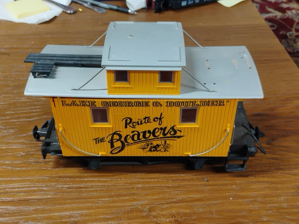 G Scale Lake George & Boulder Route of Beavers Wood Sheathed Boxcar -Chasse Only - Image 3 of 4
