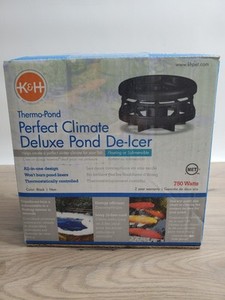 K&H Pet Products Perfect Climate Deluxe Pond De-Icer 750 watts Black 6″ x 6″ x 5