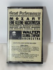 CBS Cassette 1982 Great Performances Mozart Bruno Walter Nachtmusik