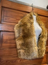 Revelry Faux Fur Large Wrap Pull Through Scarf Collar