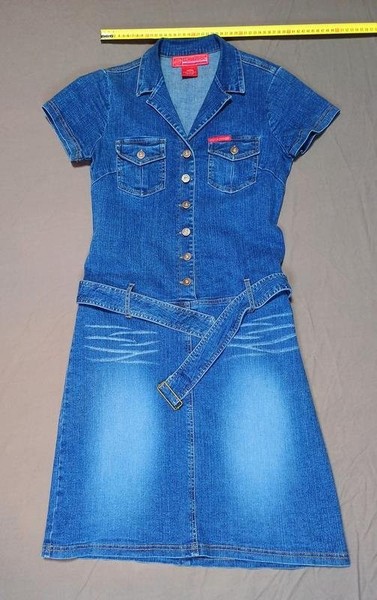 Women Vintage Hotkiss Dress Navy Denim 40 / L / 48