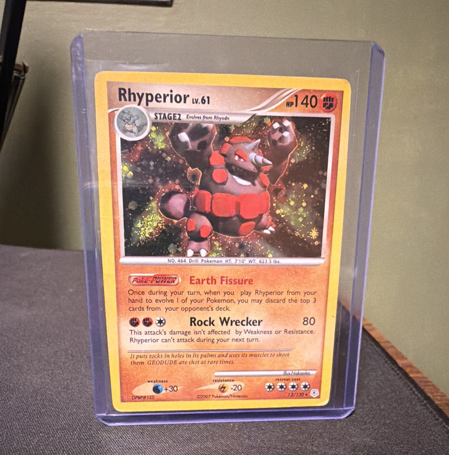 Pokemon TCG Rhyperior Diamond and Pearl 12/130 English Holo Rare
