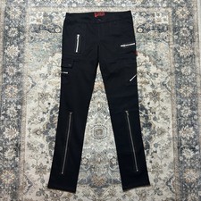Tripp NYC Pants Skinny Slim Zipper Women  s Size 27/6 Black Y2K Grunge Goth Punk