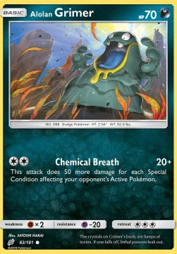Pokémon Alolan Grimer TEU-83 Common Deutsch Good Reverse Holo