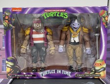 NECA Tmnt 'Turtles IN Time' Pirate Bebop & Pirate Rocksteady Ninja Turtles