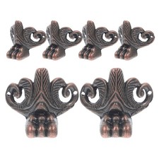 6 Pezzi Piedini Decorativi in Metallo per Scatole in Legno Stile Vintage Mobili Gambe