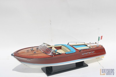 Super Riva Lamborghini Yacht Model 26.7'' (68cm)   Vintage Style Handmade Boat