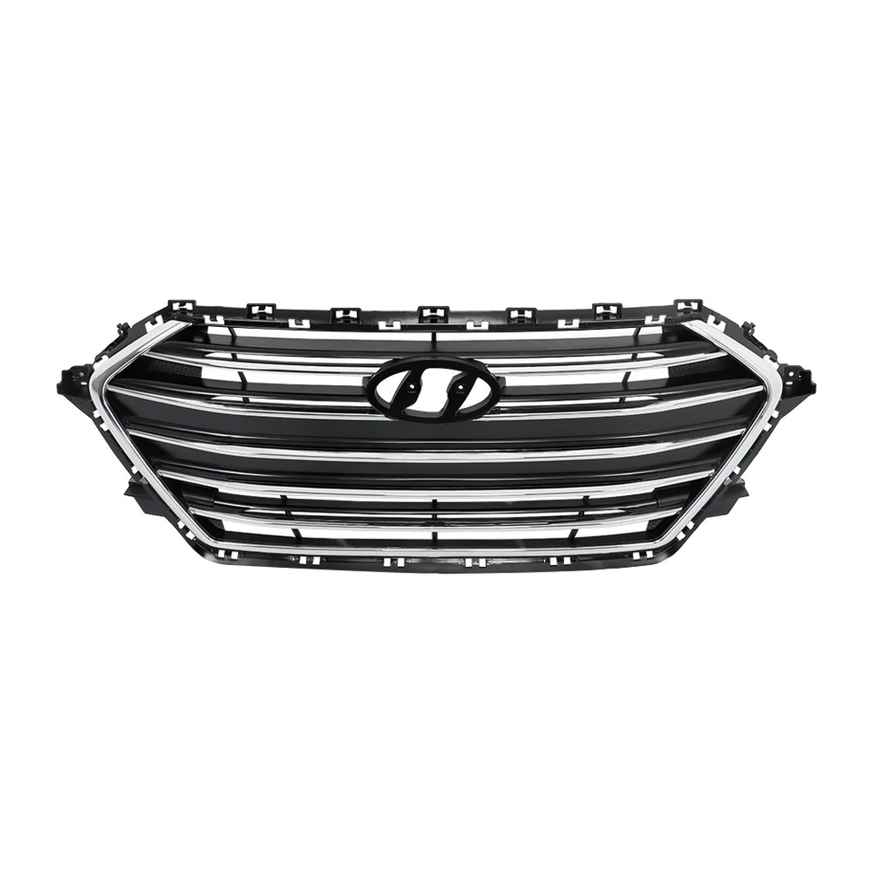 7pcs Grill+Radiator Cover+Bumper Lid+4 Bracket Set For Hyundai Elantra 2017 2018 Foto 4 de 4