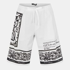 Dolce and Gabbana Men's Woven Tailored Fit Tracksuit Shorts -Maiolica