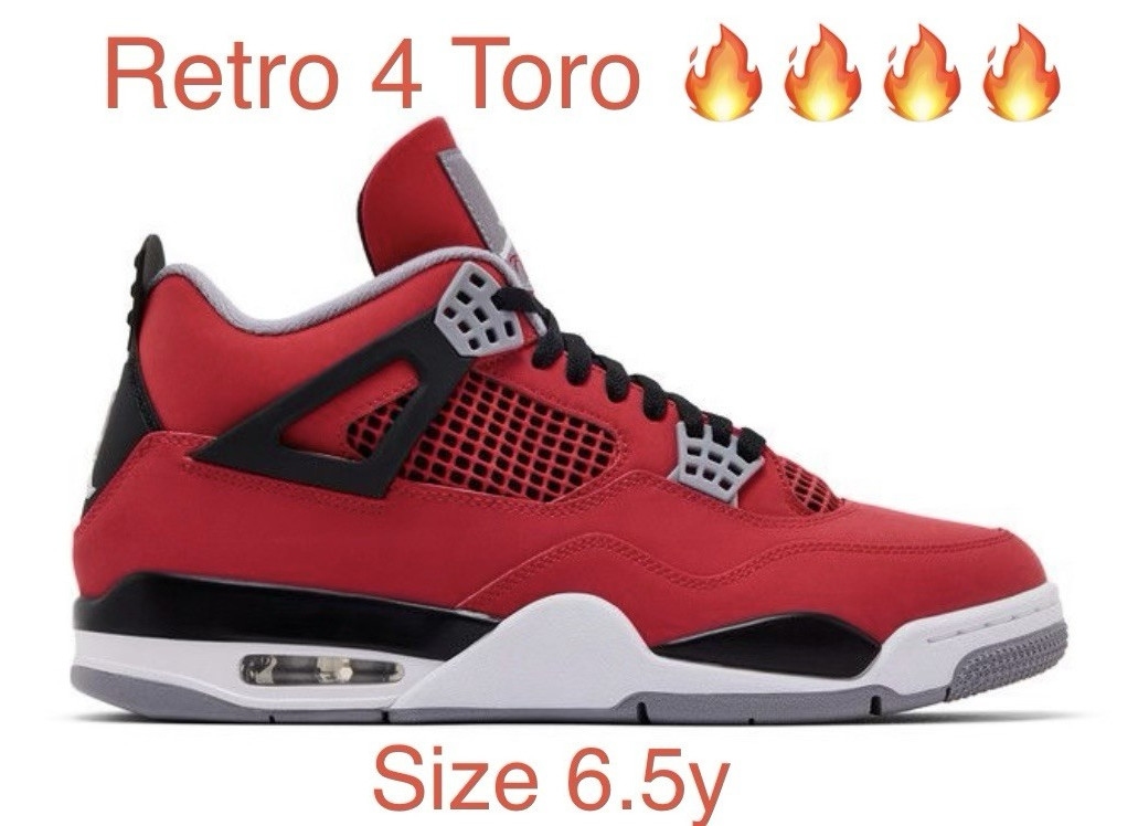 Jordan Air Jordan 4 Retro Toro Bravo Red/Black Mid-Top Lace-Up