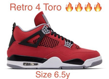Jordan Air Jordan 4 Retro Toro Bravo Red/Blac...