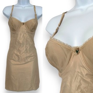 Vintage Henson Kickernick Nude Slip Padded Bra Underwire 36 B