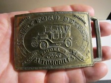 VINTAGE HENRY FORD DETROIT MODEL T BELT BUCKLE - GW-26