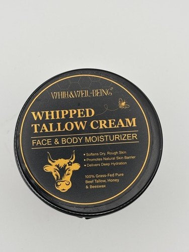 WHIH&Well-Being Whipped Beef Tallow Cream Face Body Moisturiser 120g Honey