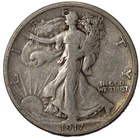 1917-S Reverse MM Walking Liberty Half Dollar 50C Fine F/VF+