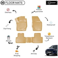 Vehicle Specific Rubber Beige Floor Mat For Ford Kuga 2013 - 2019 Vehicle Specific Rubber Beige Floor Mat For Ford Kuga 2013 - 2019