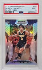 2019 Prizm Silver Refractor CARSEN EDWARDS RC CARD PSA 9 MINT