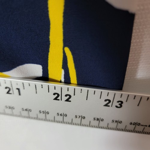 Susan Graver Womens Top Sz 1X V-neck Short Sleeve Navy Blue White Yellow - Picture 4 of 10